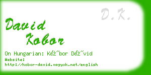 david kobor business card